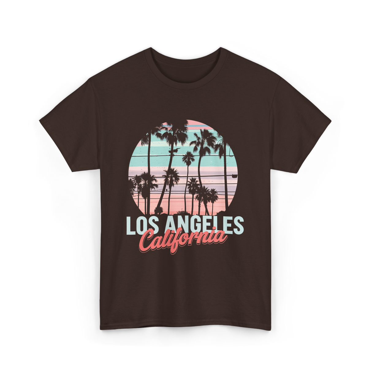 Los Angeles California Travel California T-Shirt - Dark Chocolate