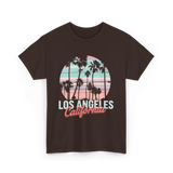 Los Angeles California Travel California T-Shirt - Dark Chocolate