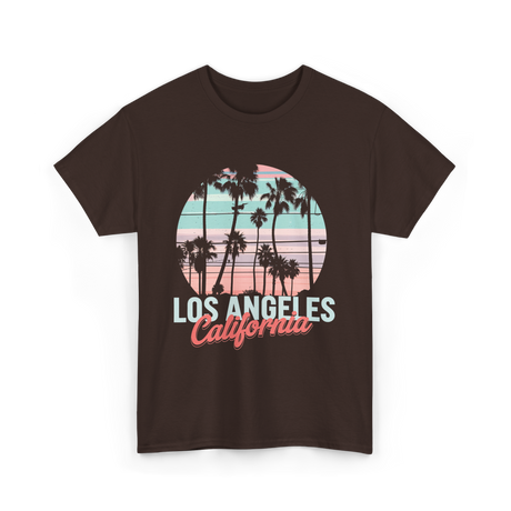 Los Angeles California Travel California T-Shirt - Dark Chocolate