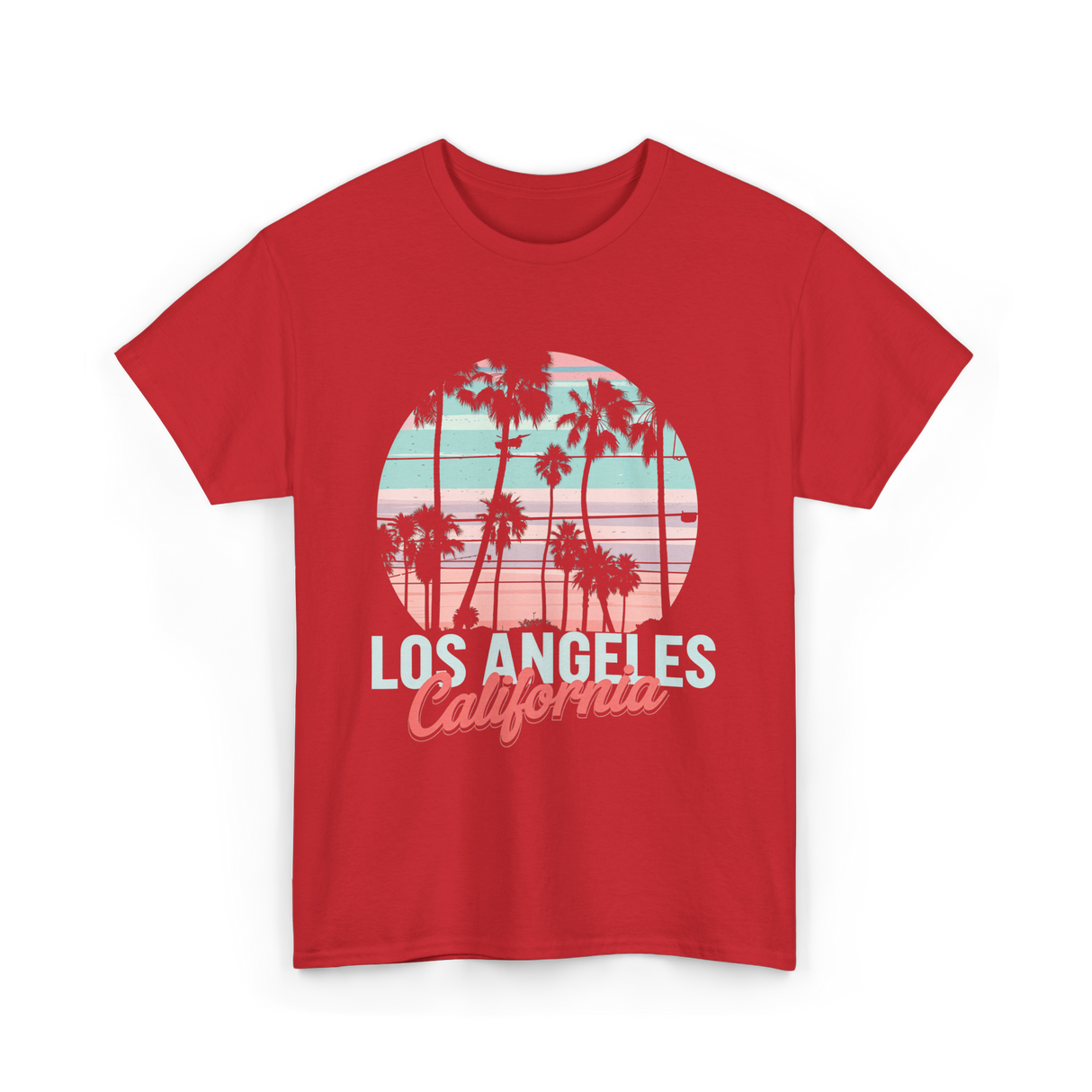 Los Angeles California Travel California T-Shirt - Red