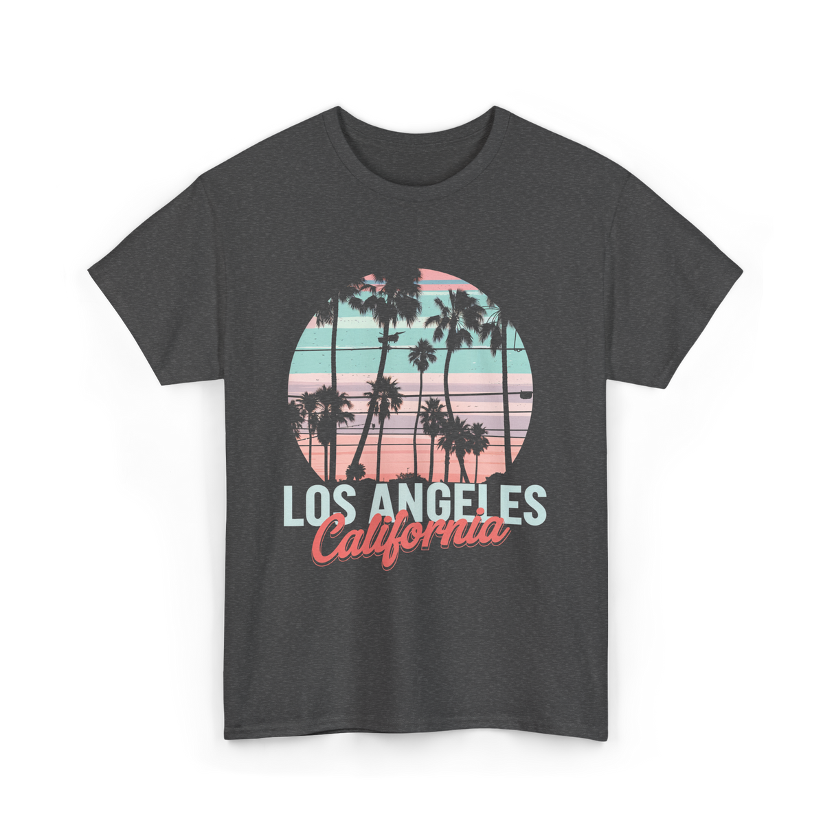 Los Angeles California Travel California T-Shirt - Dark Heather