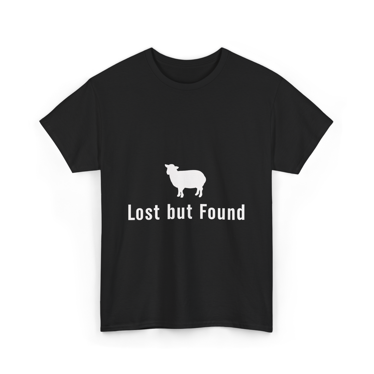 Lost but Found Christian Faith T-Shirt - Black