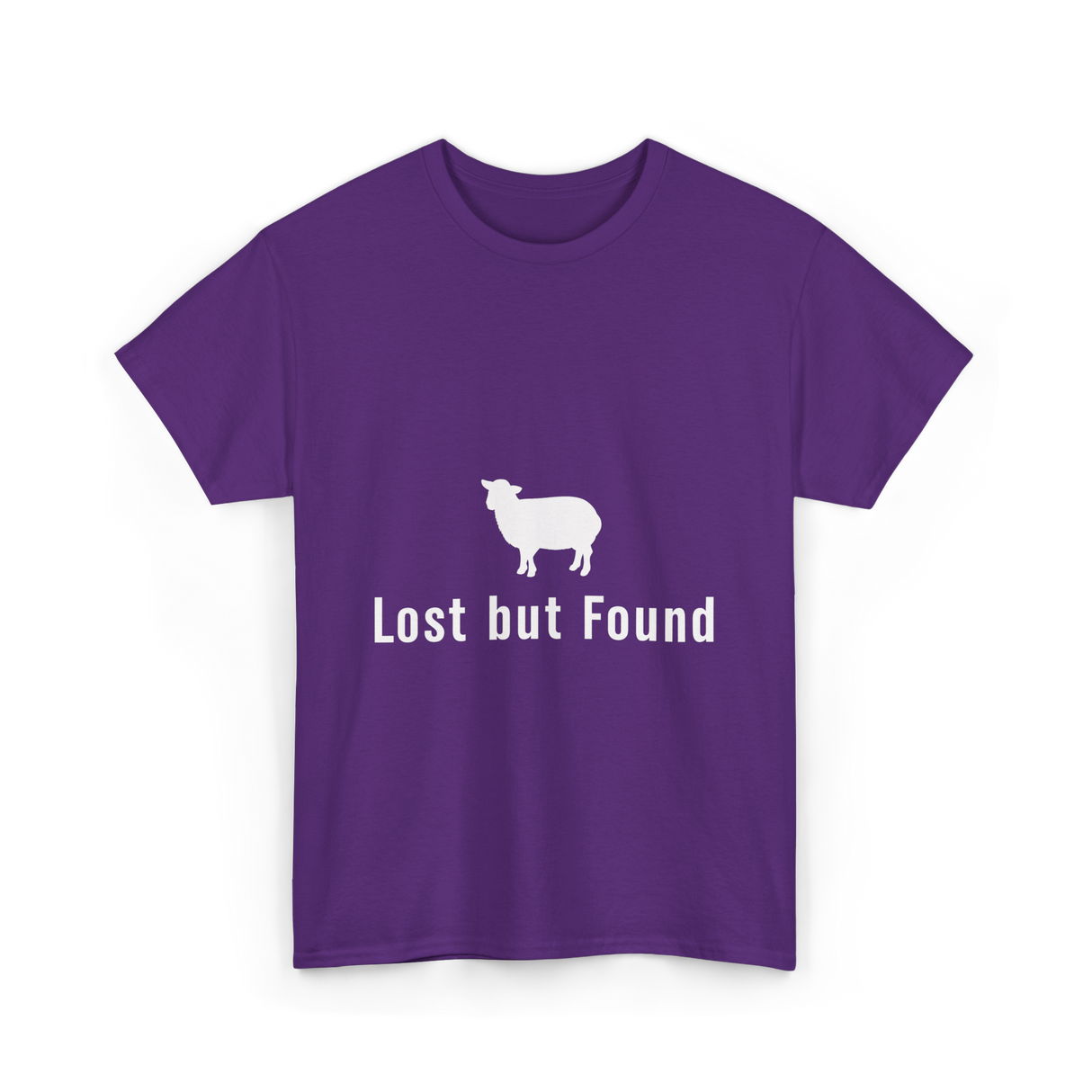 Lost but Found Christian Faith T-Shirt - Purple