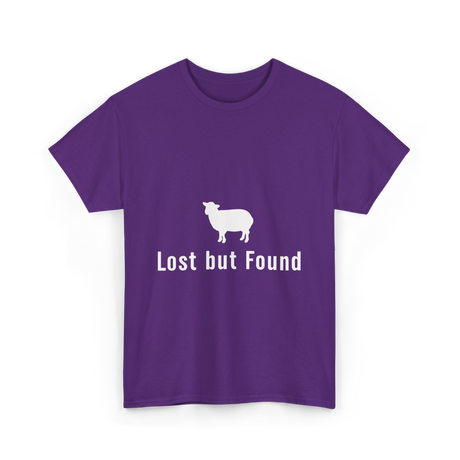 Lost but Found Christian Faith T-Shirt - Purple