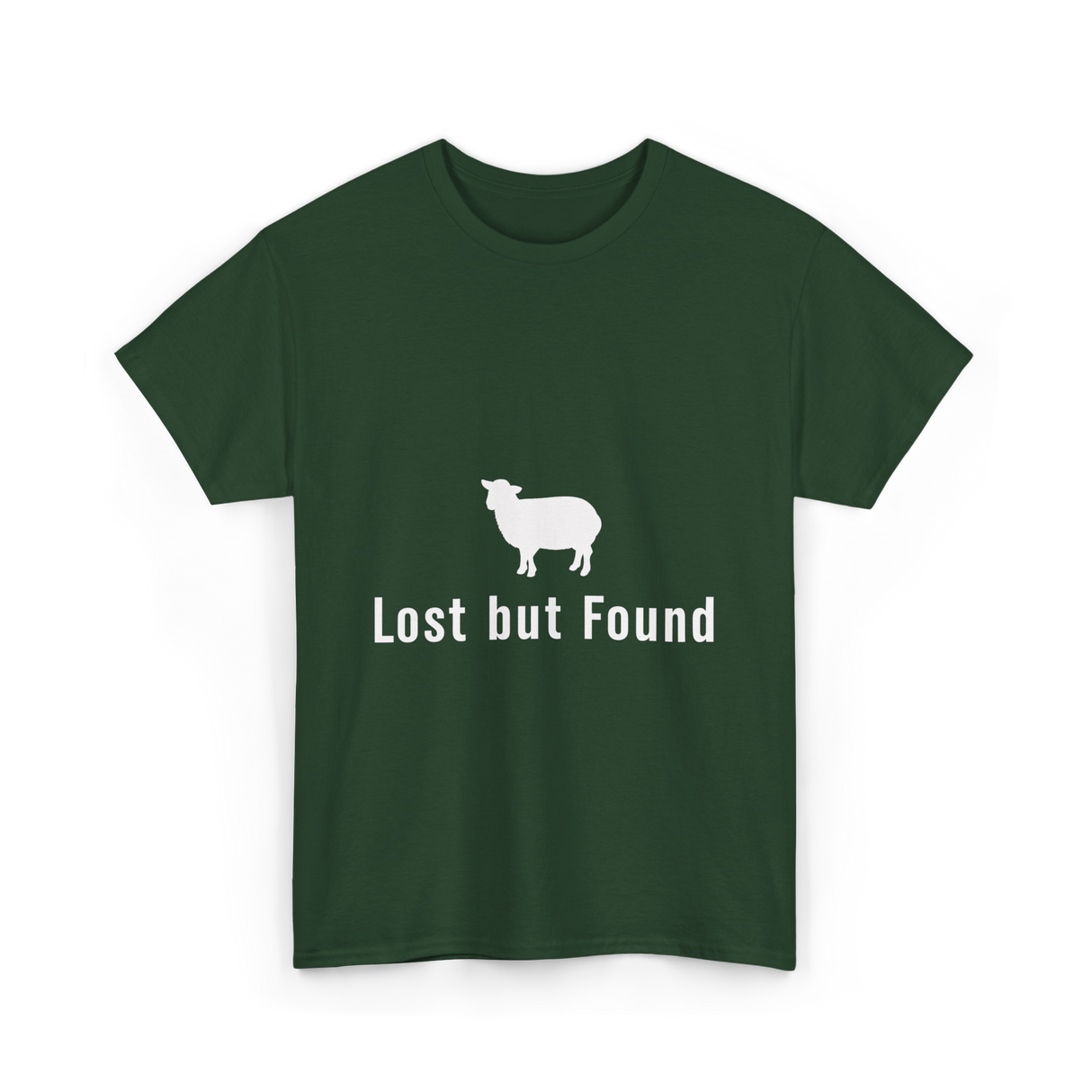 Lost but Found Christian Faith T-Shirt - Forest Green