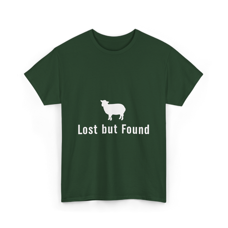 Lost but Found Christian Faith T-Shirt - Forest Green