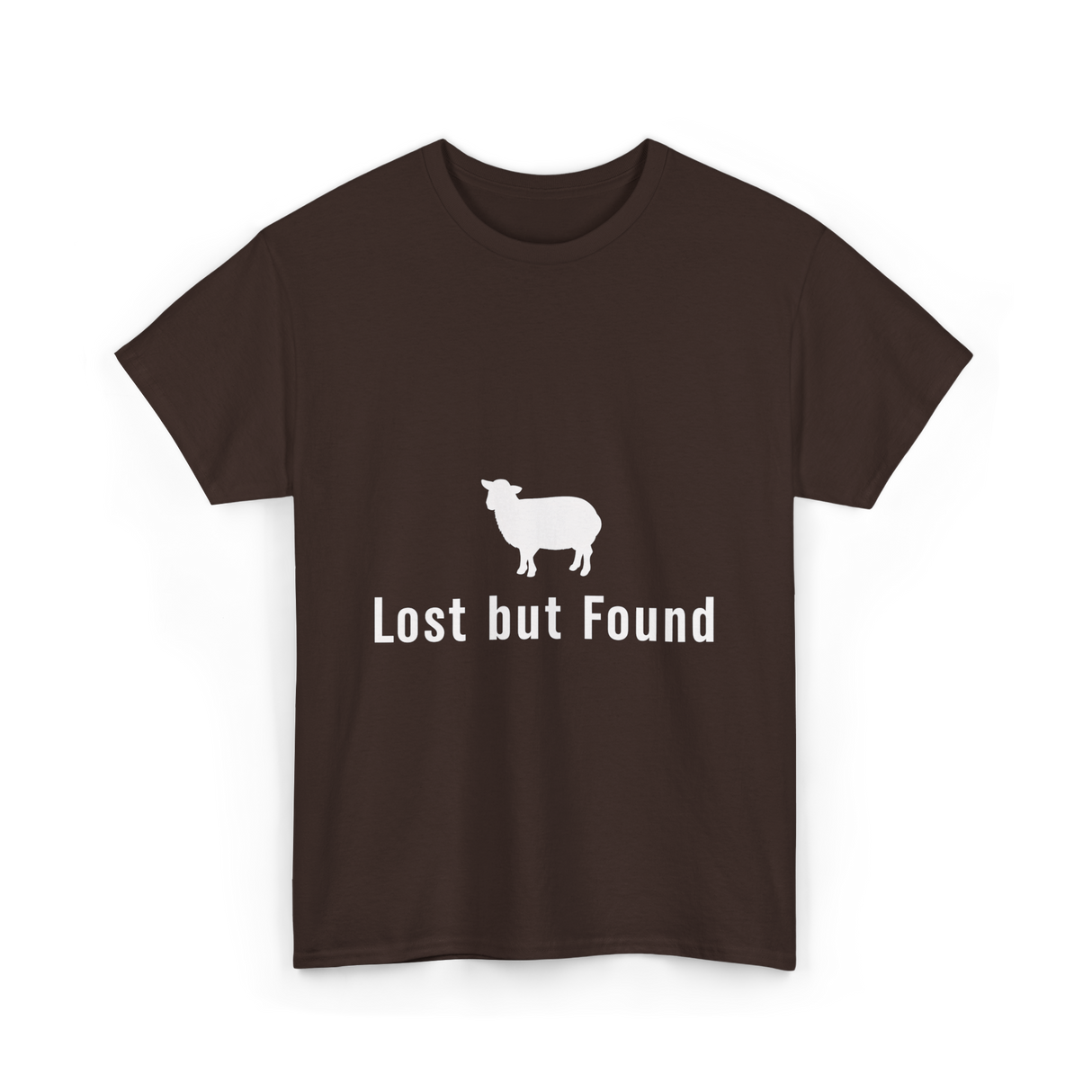 Lost but Found Christian Faith T-Shirt - Dark Chocolate