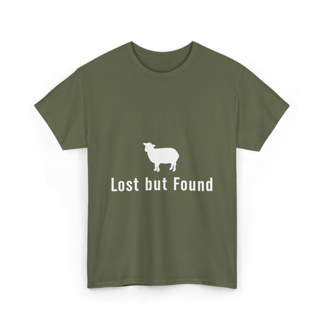 Lost but Found Christian Faith T-Shirt - Military Green