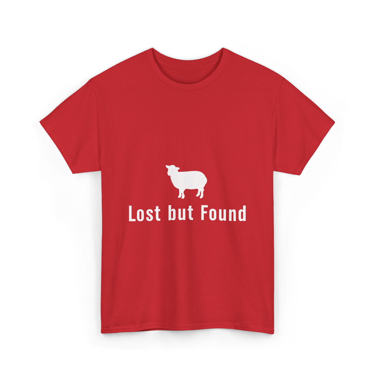 Lost but Found Christian Faith T-Shirt - Red