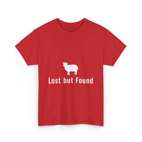 Lost but Found Christian Faith T-Shirt - Red