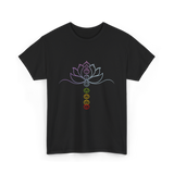 Lotus Flower Chakra Meditation Spiritual T-Shirt - Black