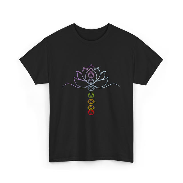 Lotus Flower Chakra Meditation Spiritual T-Shirt - Black