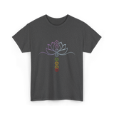 Lotus Flower Chakra Meditation Spiritual T-Shirt - Dark Heather