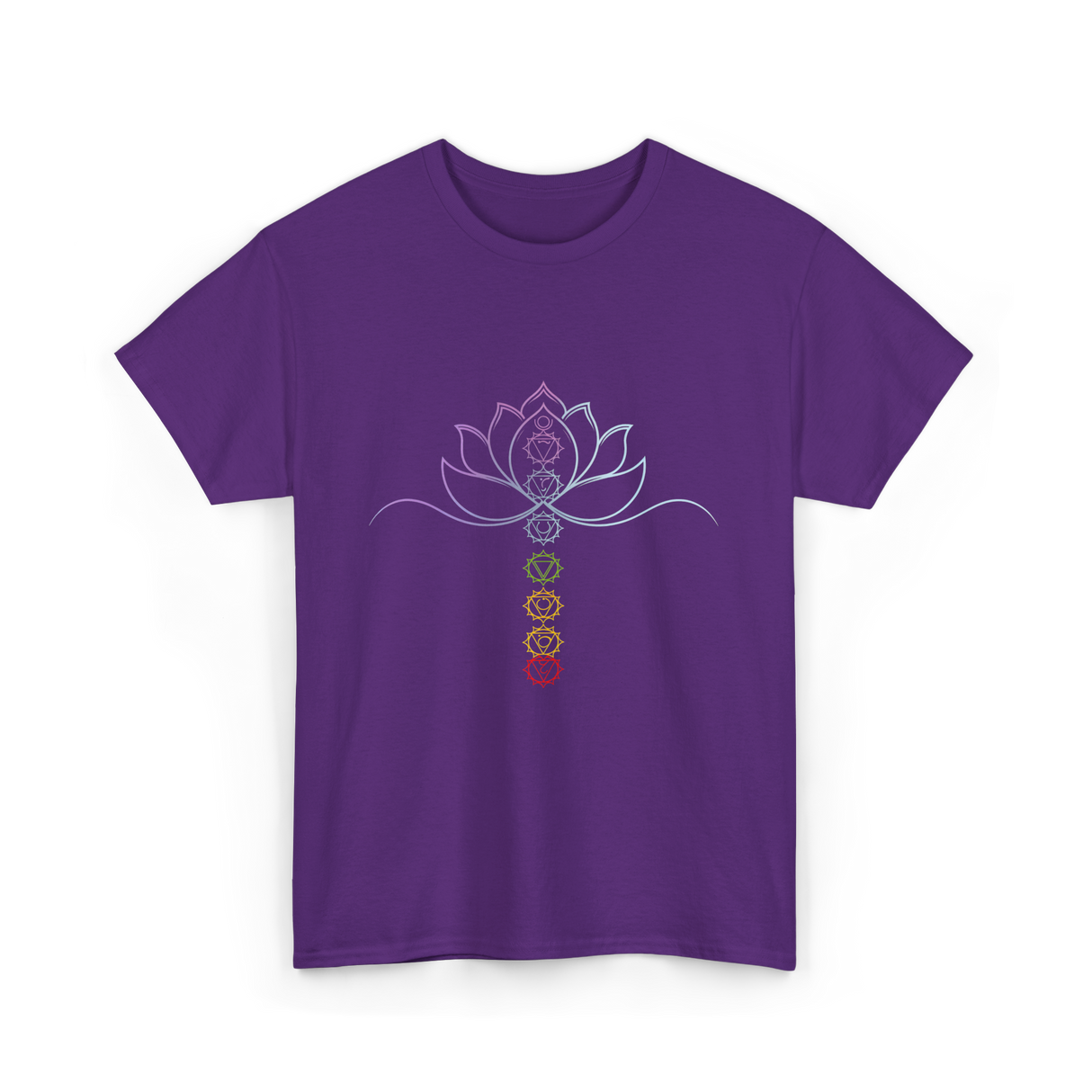 Lotus Flower Chakra Meditation Spiritual T-Shirt - Purple