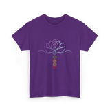 Lotus Flower Chakra Meditation Spiritual T-Shirt - Purple