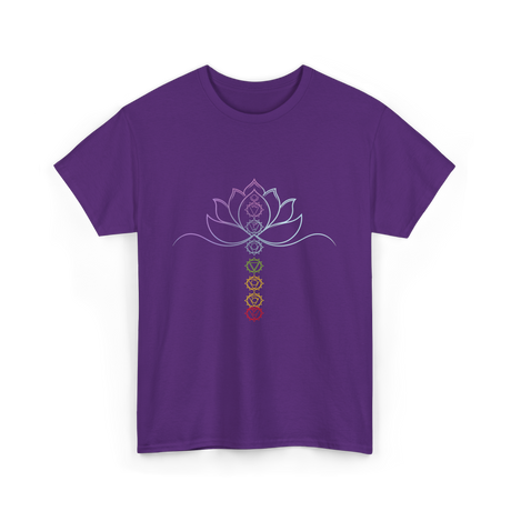 Lotus Flower Chakra Meditation Spiritual T-Shirt - Purple