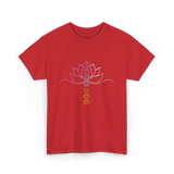 Lotus Flower Chakra Meditation Spiritual T-Shirt - Red