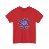 Lotus Flower Sacred Geometry Meditation T-Shirt - Red