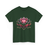 Lotus Flower Zen Buddhism Yoga T-Shirt - Forest Green