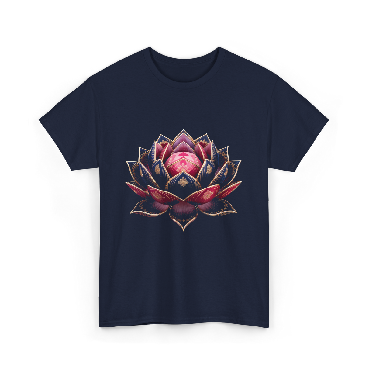 Lotus Flower Zen Buddhism Yoga T-Shirt - Navy