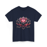 Lotus Flower Zen Buddhism Yoga T-Shirt - Navy