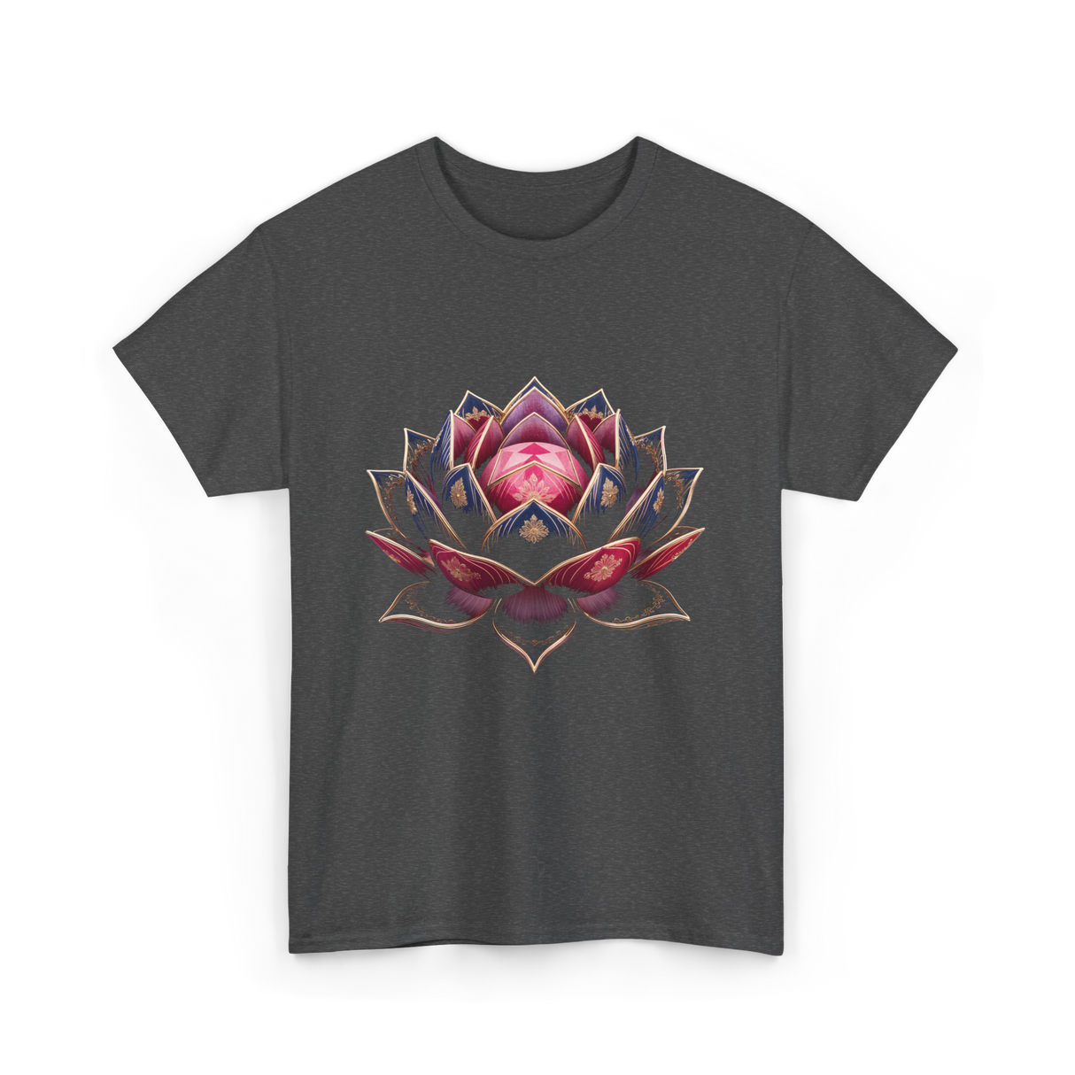 Lotus Flower Zen Buddhism Yoga T-Shirt - Dark Heather