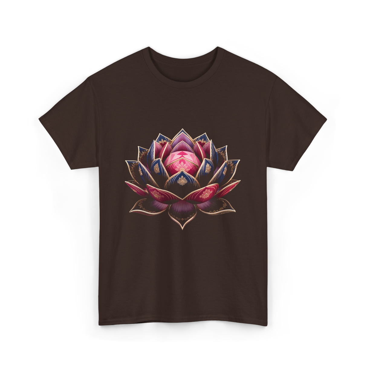 Lotus Flower Zen Buddhism Yoga T-Shirt - Dark Chocolate