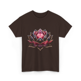 Lotus Flower Zen Buddhism Yoga T-Shirt - Dark Chocolate