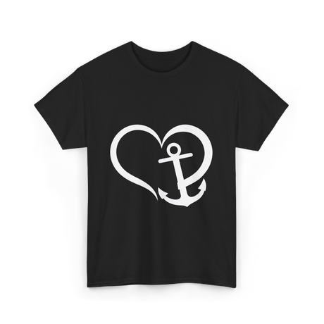 Love Anchor Nautical Sailing T-Shirt - Black