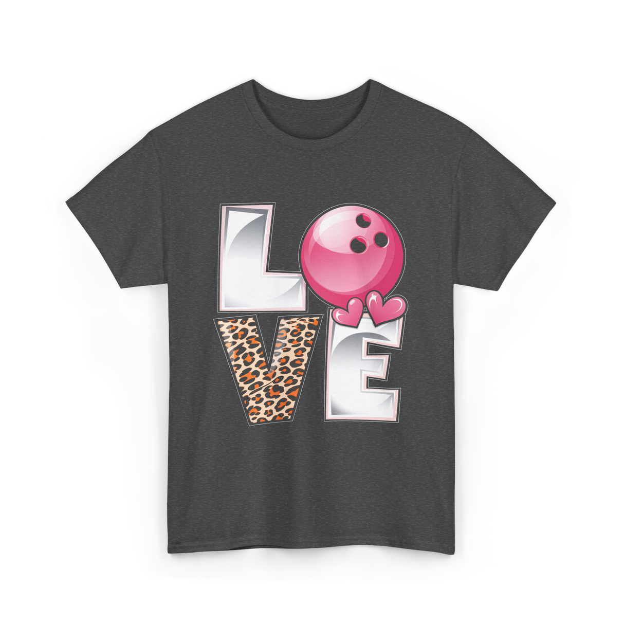 Love Bowling Bowler T-Shirt - Dark Heather