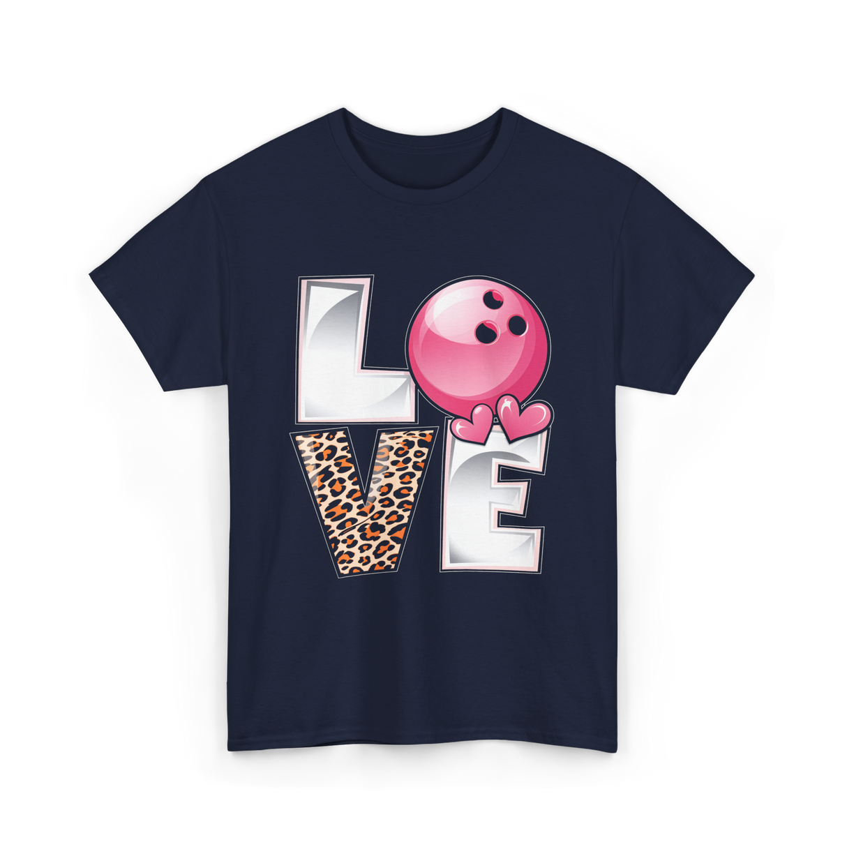 Love Bowling Bowler T-Shirt - Navy