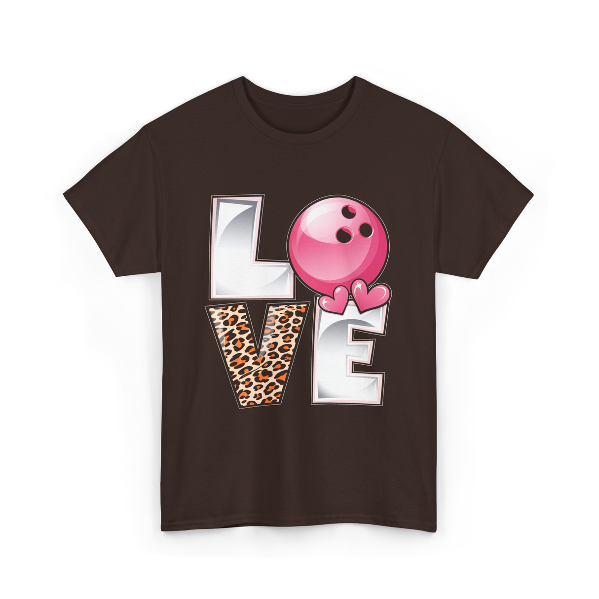 Love Bowling Bowler T-Shirt - Dark Chocolate