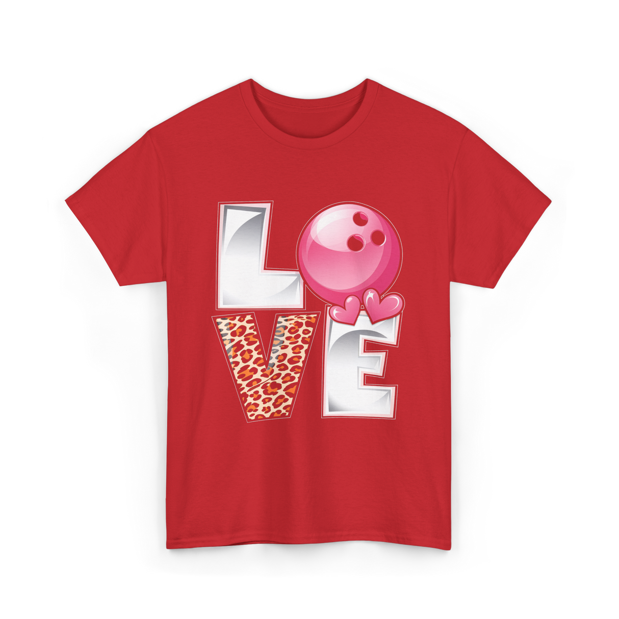 Love Bowling Bowler T-Shirt - Red