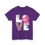 Love Bowling Bowler T-Shirt - Purple