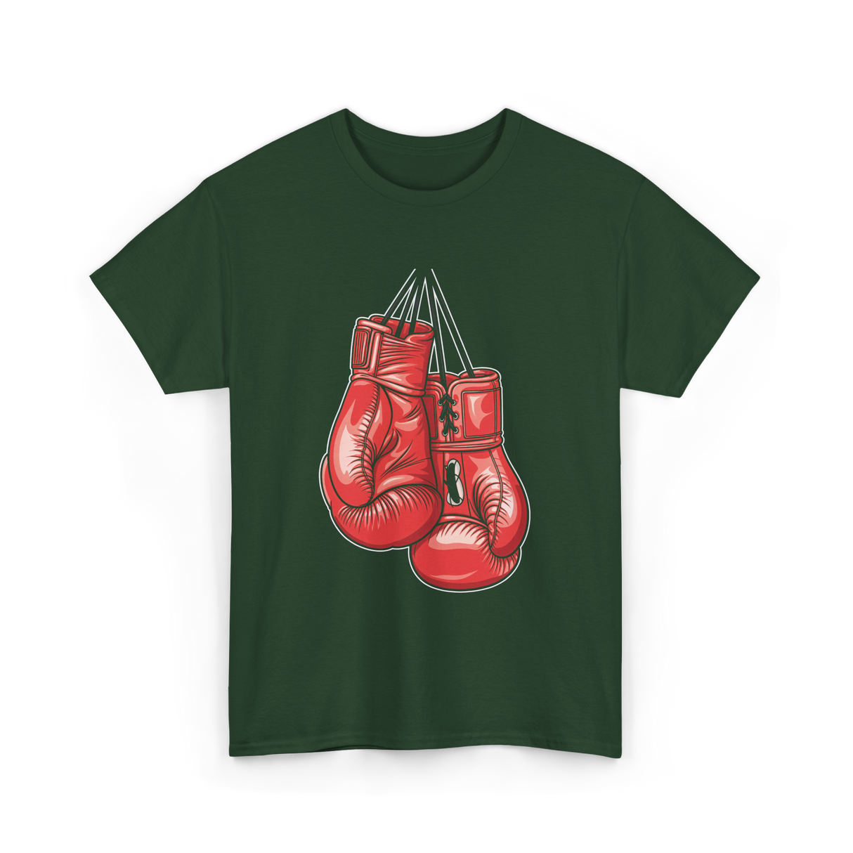 Love Boxing Gloves Boxer T-Shirt - Forest Green