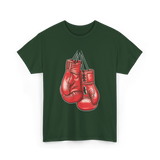 Love Boxing Gloves Boxer T-Shirt - Forest Green