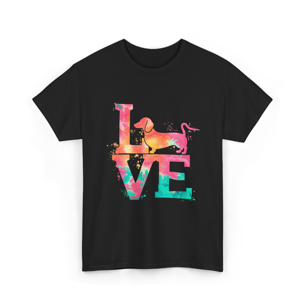 Love Dog Dachshund Lover T-Shirt - Black