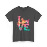 Love Dog Dachshund Lover T-Shirt - Dark Heather