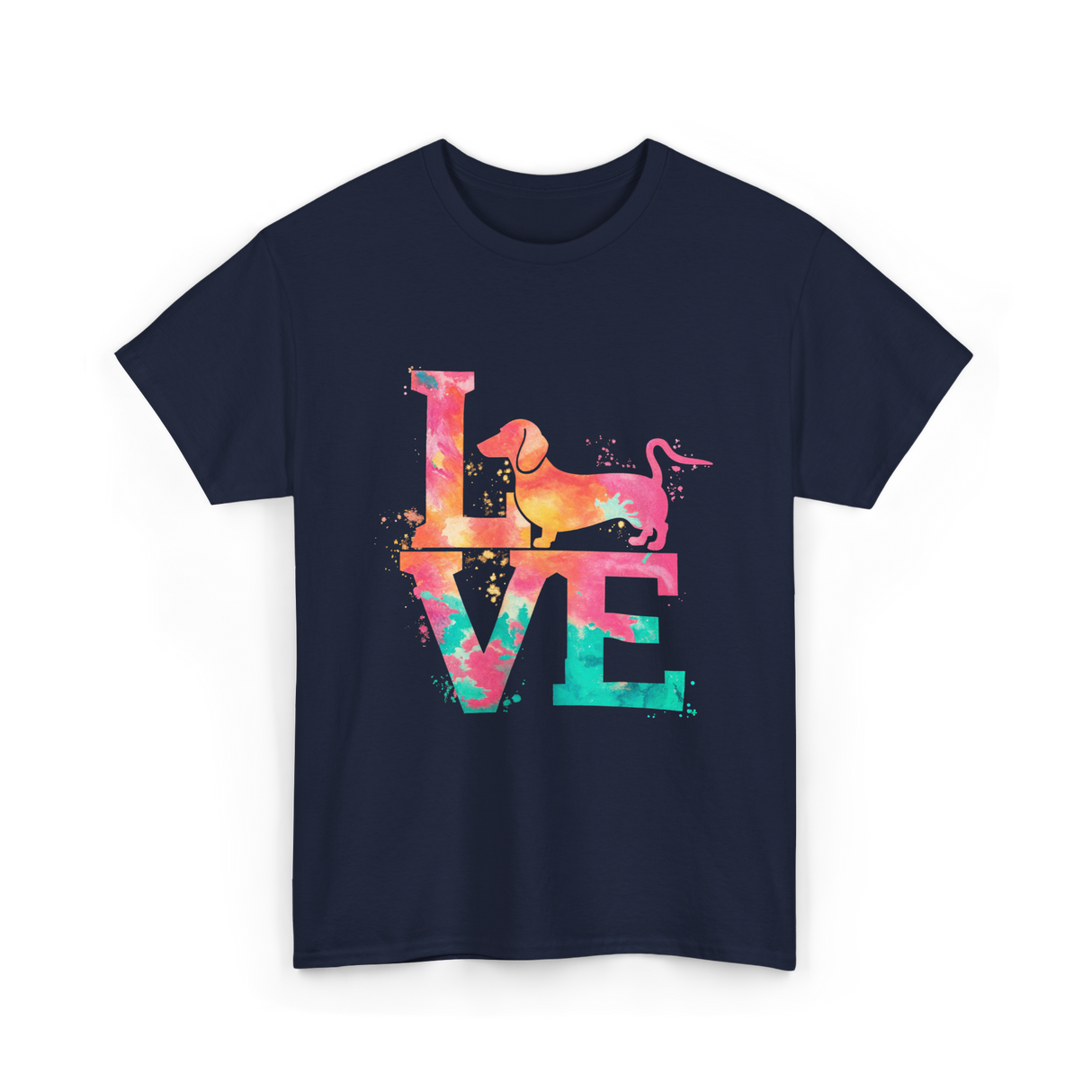 Love Dog Dachshund Lover T-Shirt - Navy