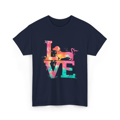 Love Dog Dachshund Lover T-Shirt - Navy