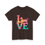 Love Dog Dachshund Lover T-Shirt - Dark Chocolate