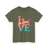 Love Dog Dachshund Lover T-Shirt - Military Green