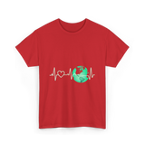 Love Earth Heartbeat Climate Change T-Shirt - Red