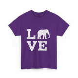 Love Elephants Elephant T-Shirt - Purple