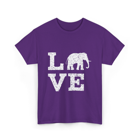 Love Elephants Elephant T-Shirt - Purple