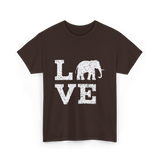 Love Elephants Elephant T-Shirt - Dark Chocolate