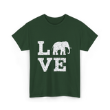 Love Elephants Elephant T-Shirt - Forest Green