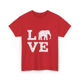 Love Elephants Elephant T-Shirt - Red