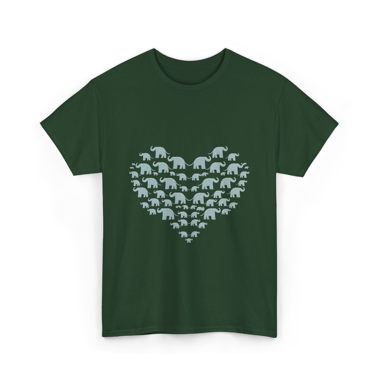 Love Elephants T-Shirt - Forest Green