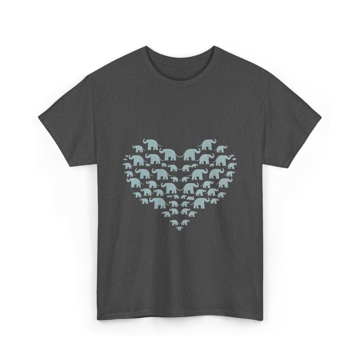 Love Elephants T-Shirt - Dark Heather